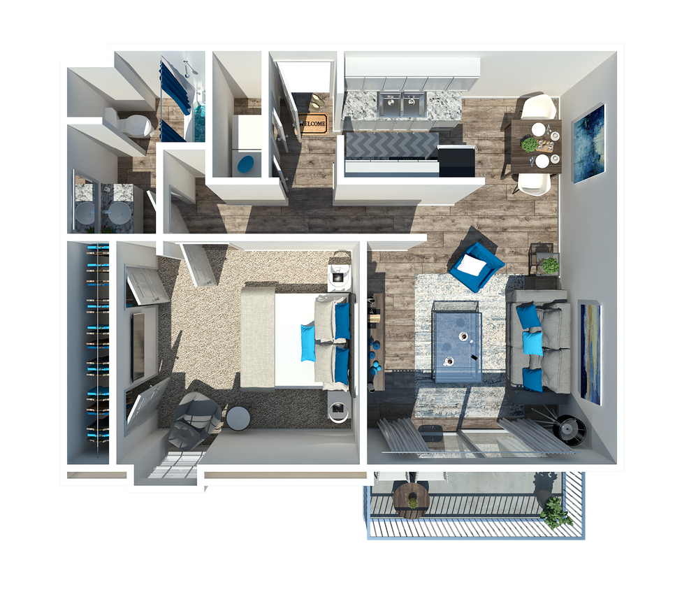 1 Bedroom 1 Bath - The Walnut