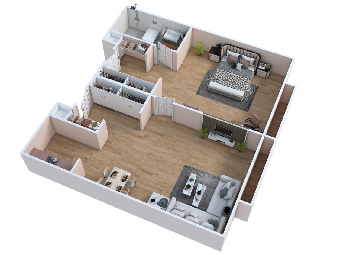 Floor Plan - Valencia - 1 Bedroom
