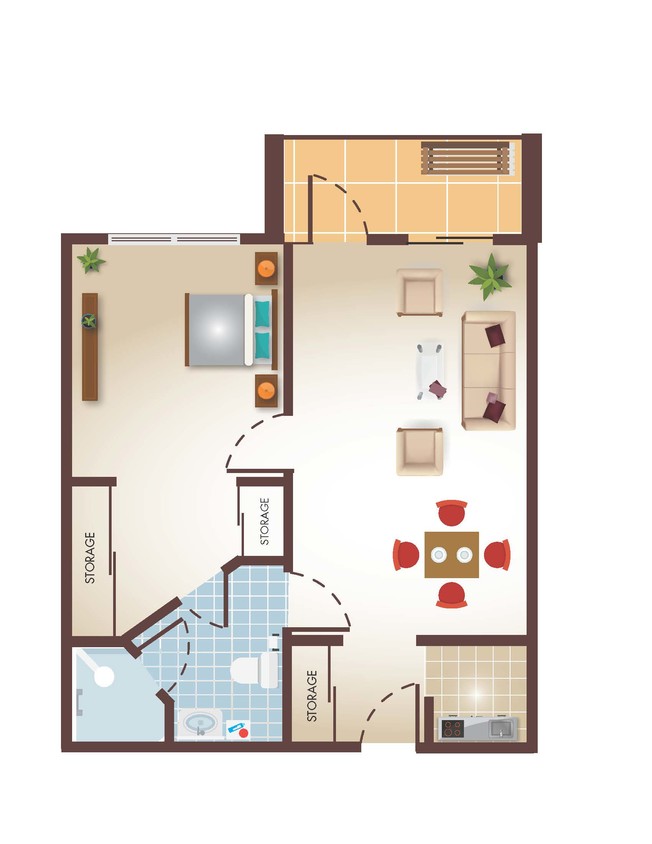 Floor Plan - One Bedroom - a3