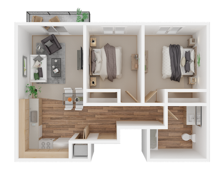 Floor Plan - 2x1 Age 55+