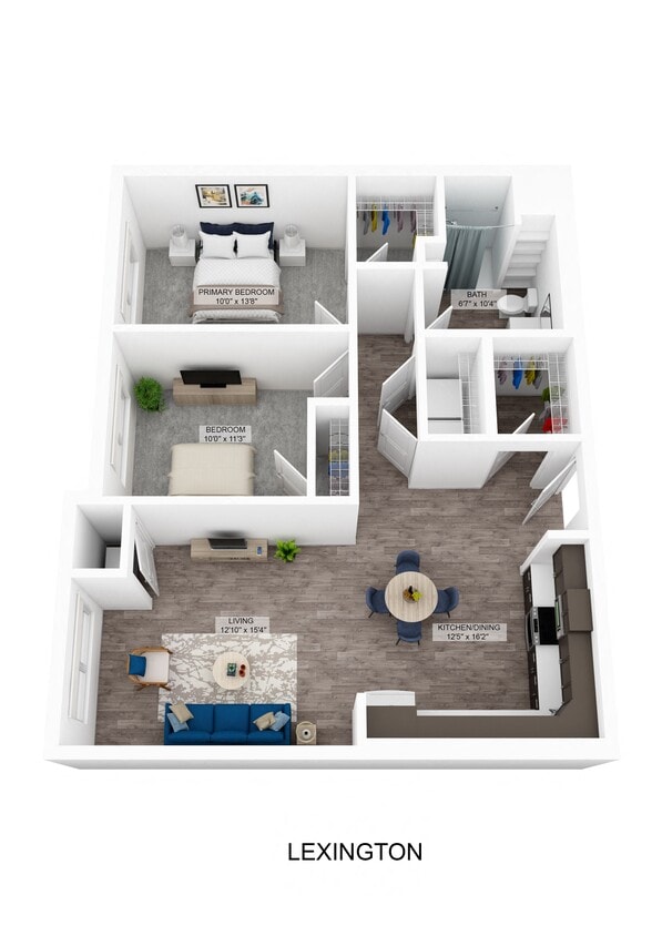 Floor Plan - Lexington (2 Bedrooms)