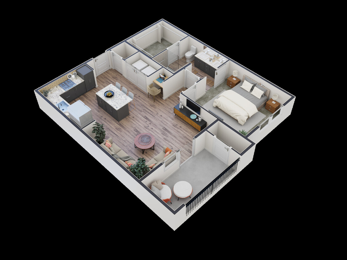 Caddo - One Bedroom, Two Bath - CADDO