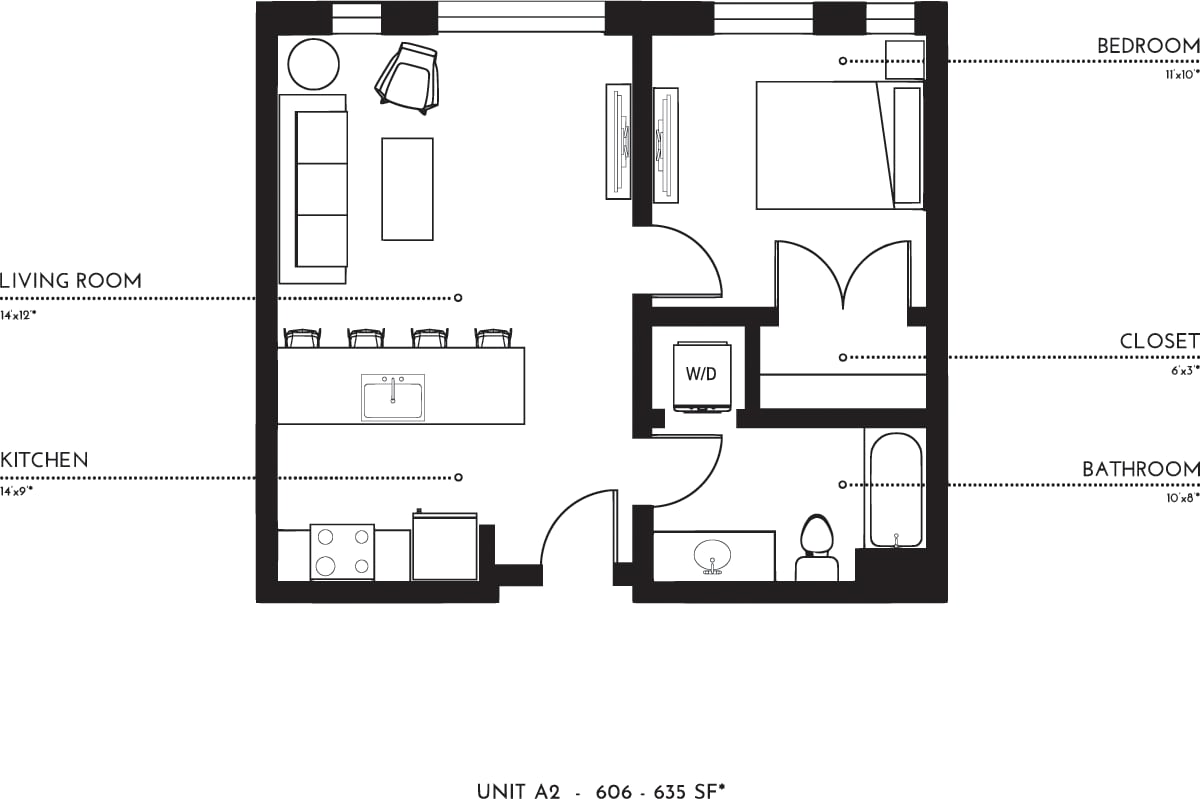 Floor Plan - A2 No Balcony