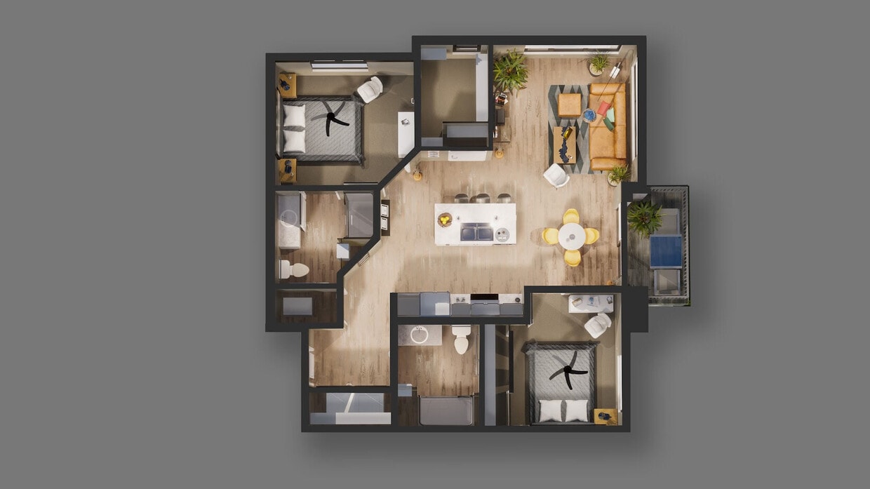 Floor Plan - 2x2APT-L
