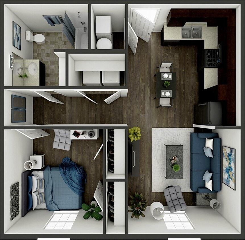 Floor Plan - One Bedroom