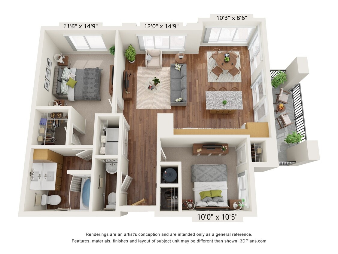 Floor Plan - Two Bedroom - B