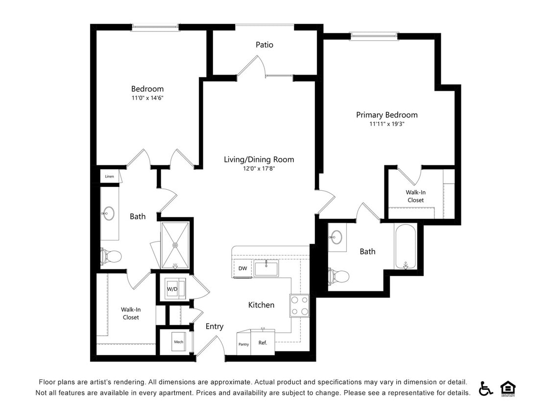 2x2E | 2x2 | 1251 sq ft - 2x2E
