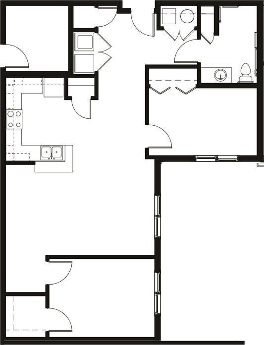 Floor Plan - The Genevive 60%
