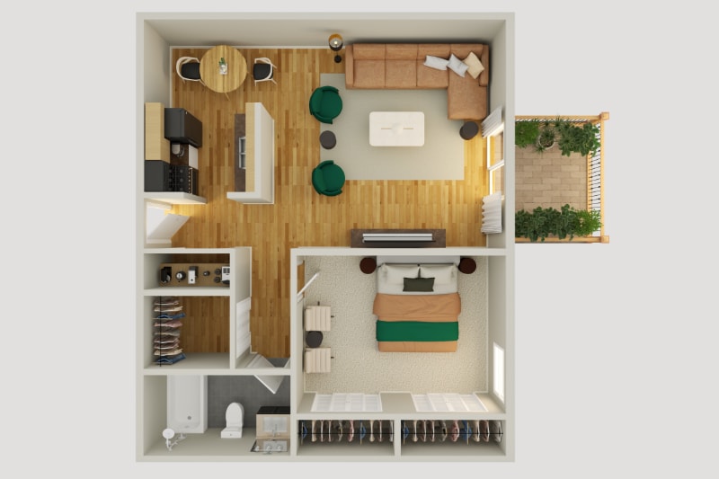 Floor Plan - One Bedroom