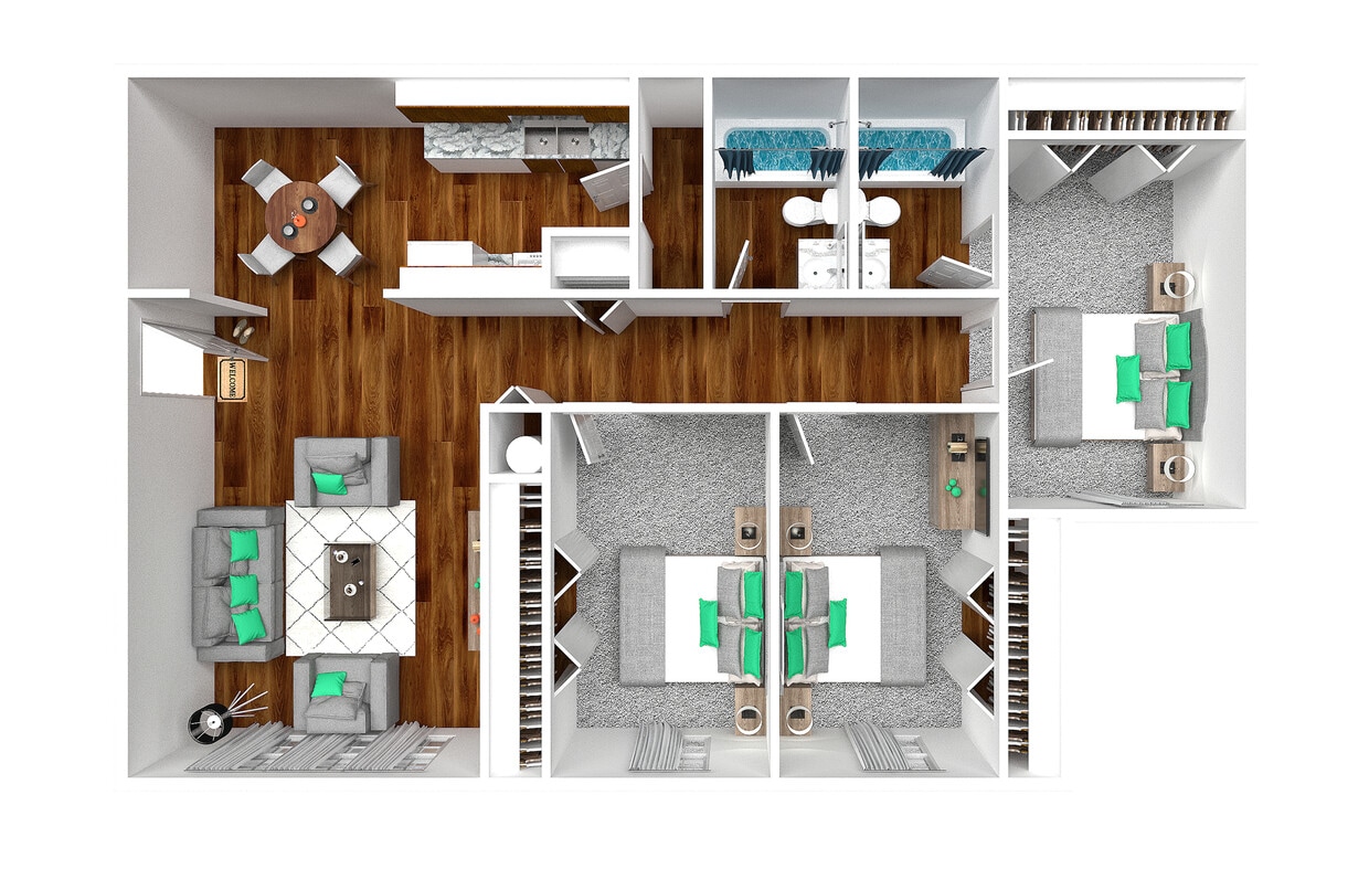 3 bedroom 2 bathroom 1046 sq ft - 3 Bedroom - Income Restrictions