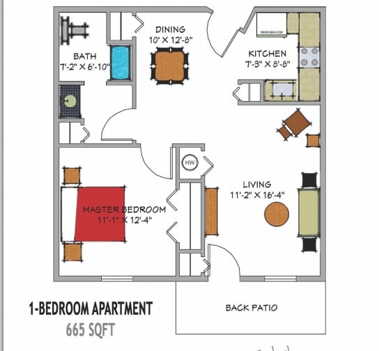 1BR/BA - 1 Bedroom 1 Bathroom