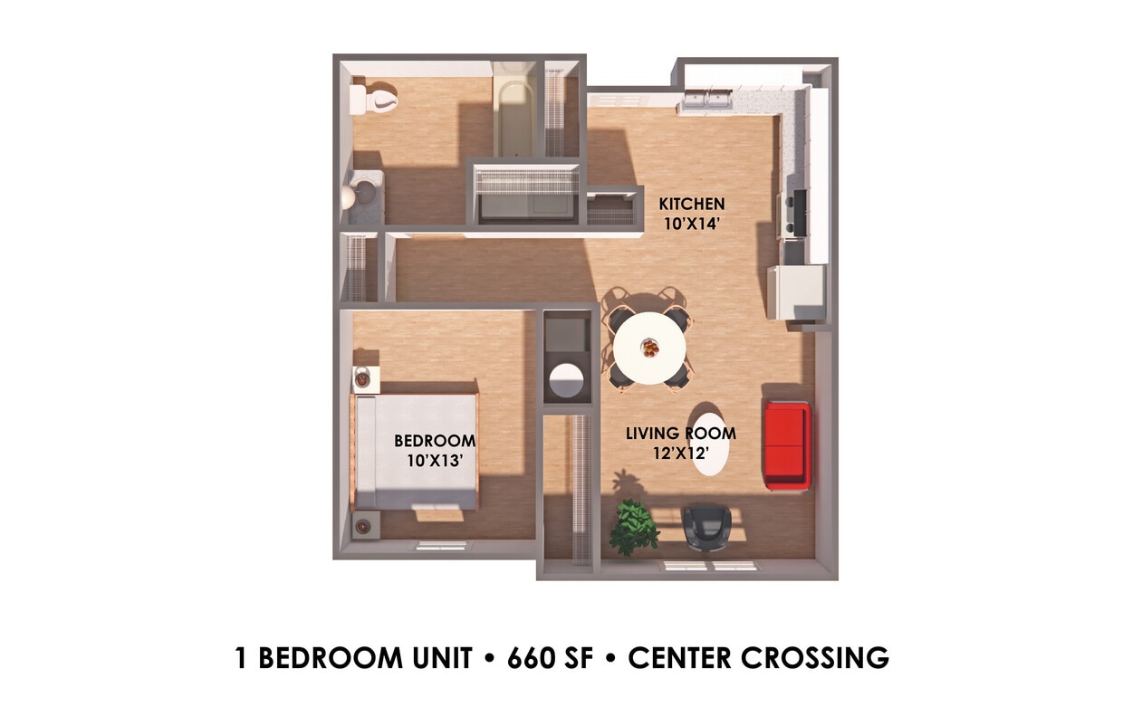 Floor Plan - 1 Bedroom