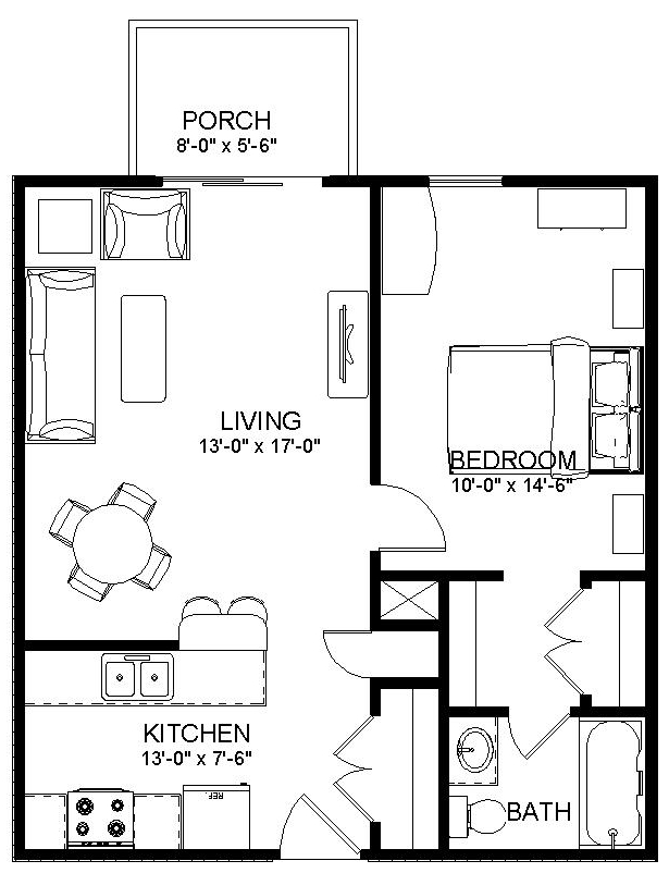 1BR/1BA