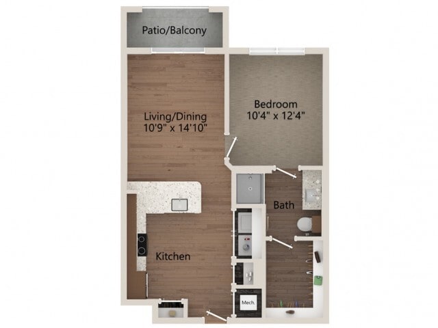 Floor plans are artist’s rendering. All dimensions are approximate. Actual product and specifications may vary in dimension or detail. Not all features are available in every apartment. Prices and availability are subject to change. - A1