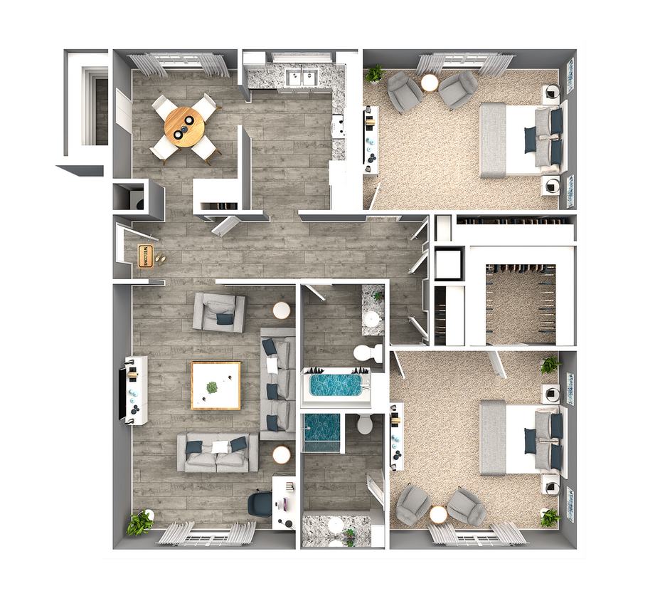 2 Bedroom 2 Bathroom - Lilac