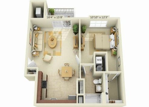 Floorplan - One Bedroom Phase 1