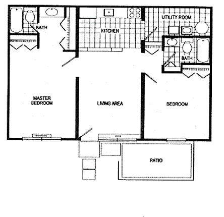 2BR/2BA - The Hadley
