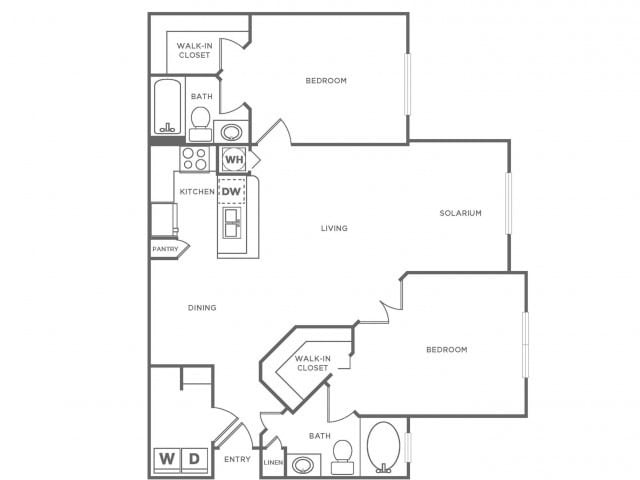 Camelia With Solarium (1190 SF) - Camelia with Solarium (1190 SF)