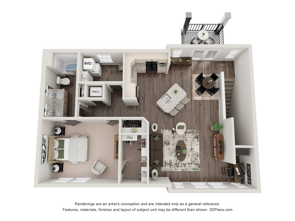 Arcadia 1047 1BR - The Arcadia - Carriage Home with attached Garage