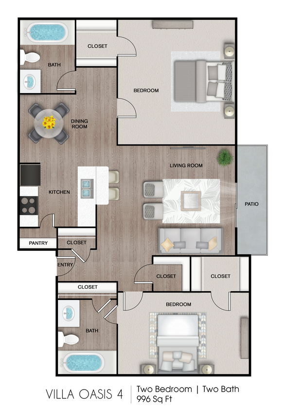 B4 - 2x2 - 996 sqft (2x2A-R) - B4