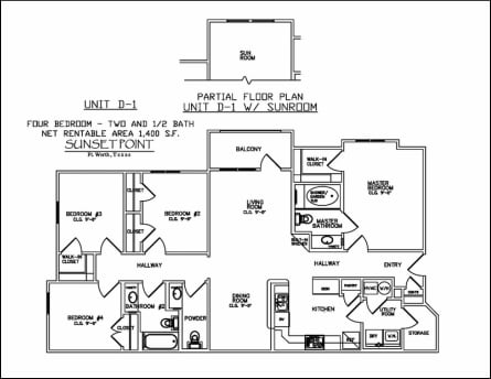 Unit D-1 - 4 Bedroom