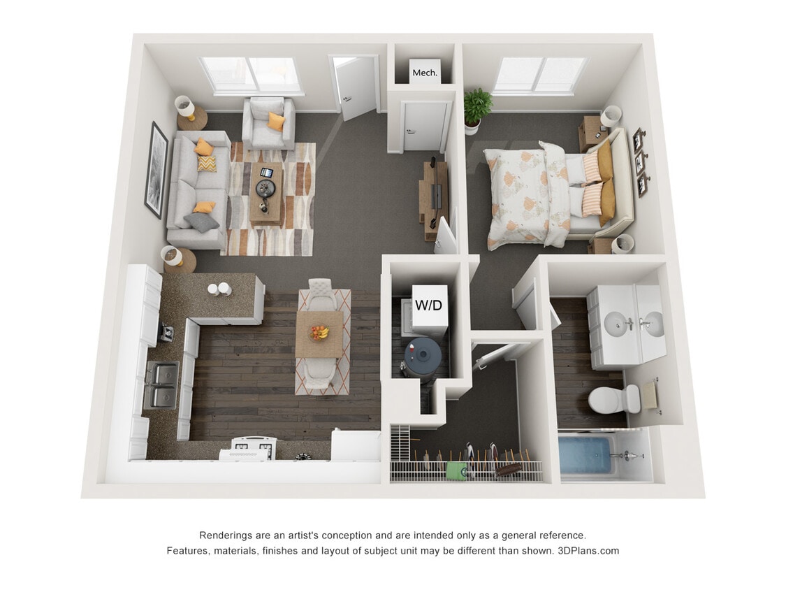 Floor Plan - One Bedroom