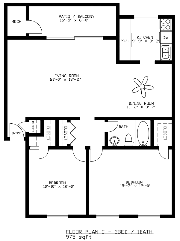 Floor Plan - TWO BEDROOM SELECT