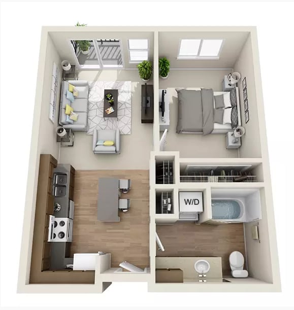 Floor Plan - 1x1 - B1