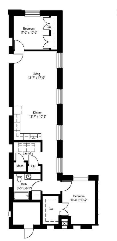 Floor Plan - The Augustin 60%