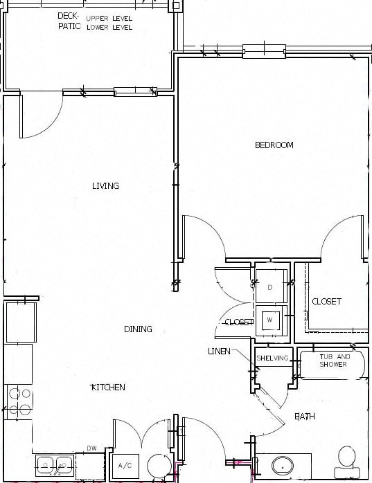 Floor Plan - 1 Bedroom Unit