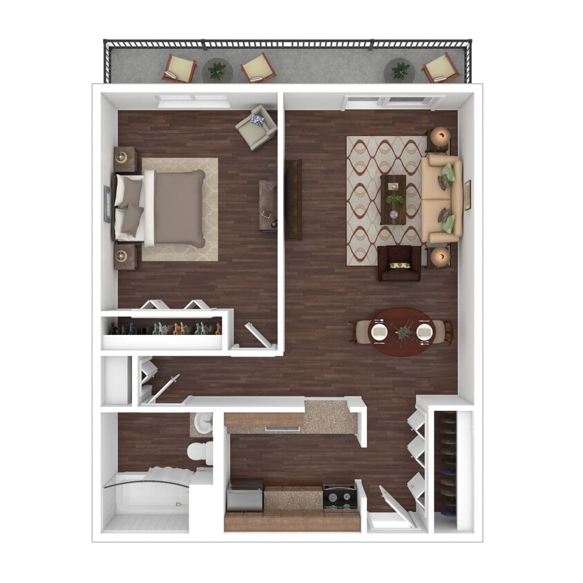 Floor Plan - 1 Bedroom