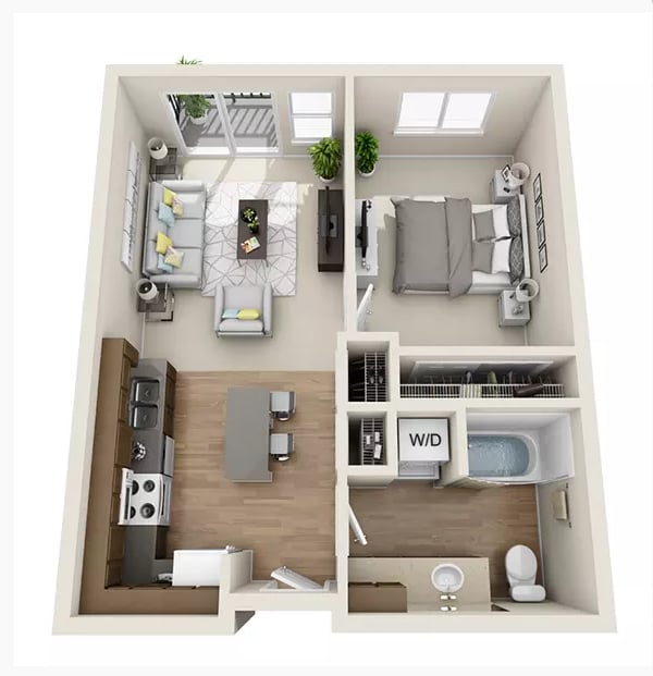 Floor Plan - 1x1 - B1