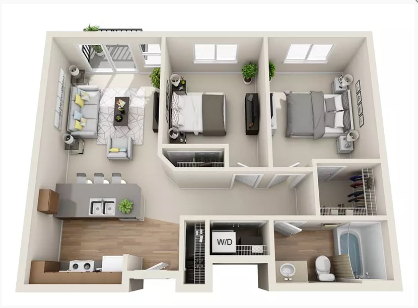 Floor Plan - 2x1 - C