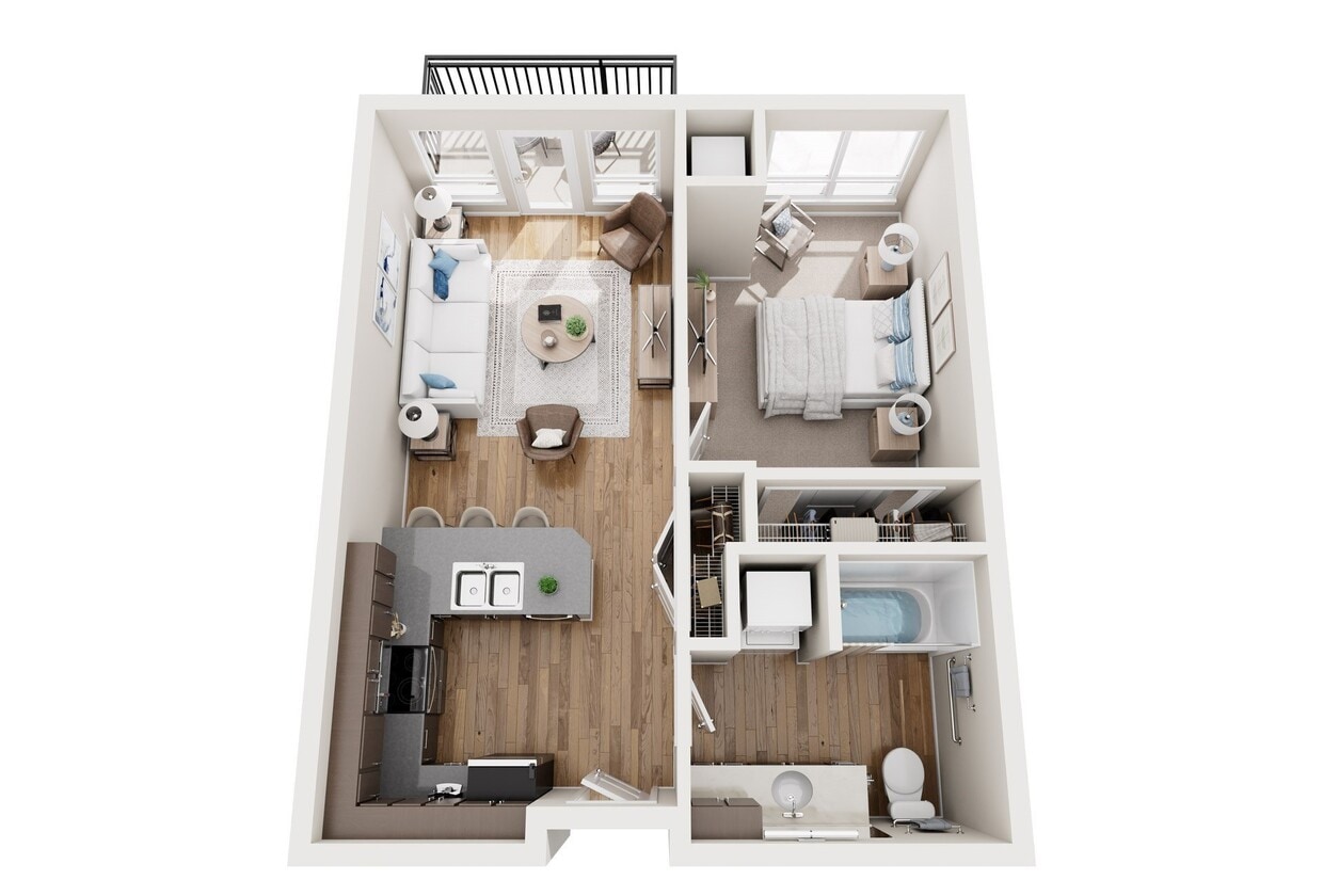 Floor Plan - 1x1 - B1