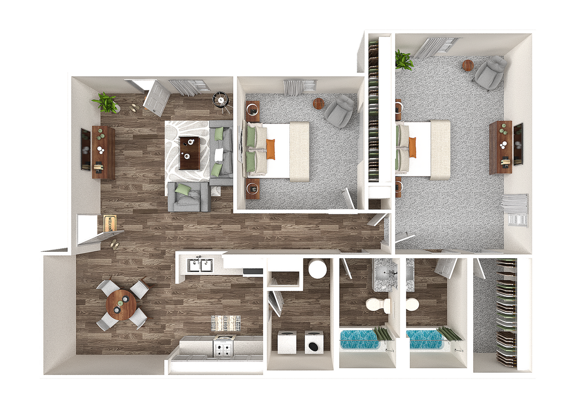 Two Bedroom Two Bath - Two Bedroom Two Bathroom +