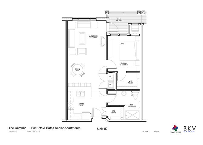 Floor Plan - One Bedroom D