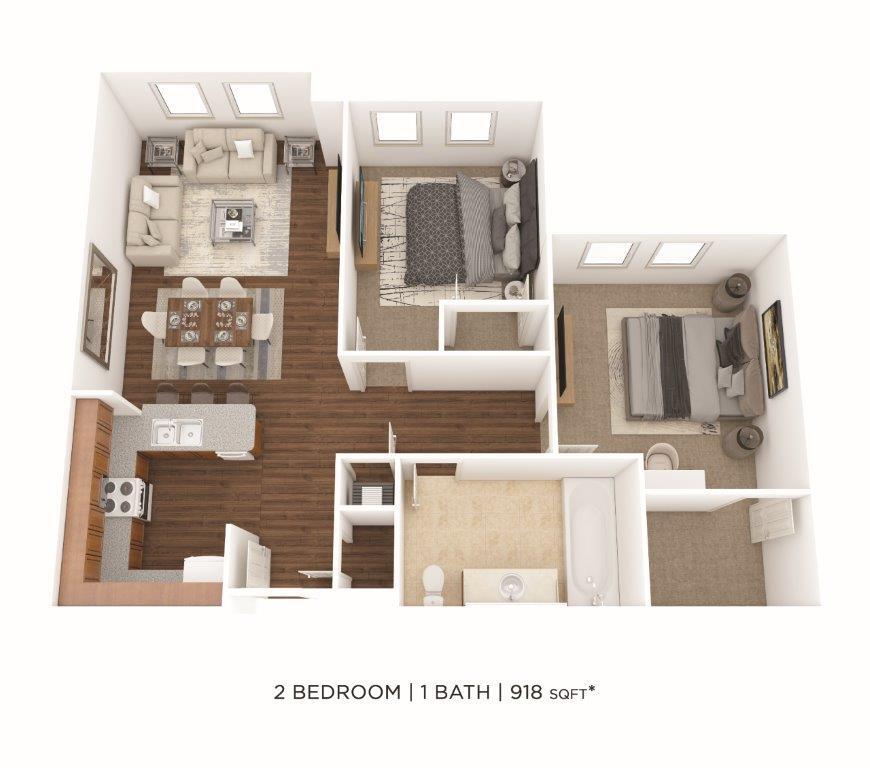 Floor Plan - Two Bedroom