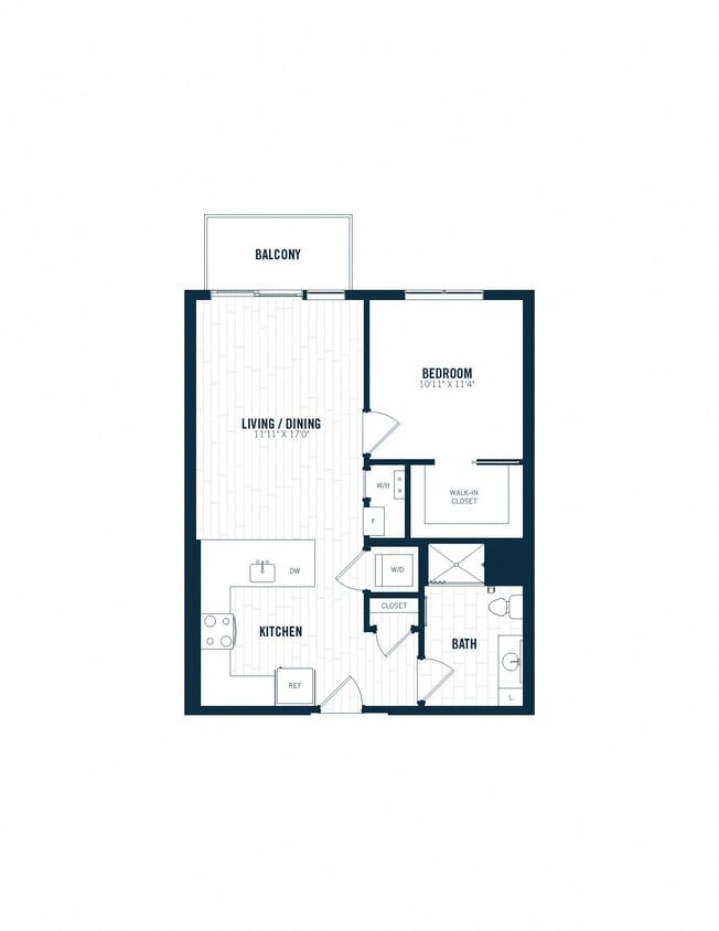 Floor Plan - B1.1 | 1 Bed | 1 Bath