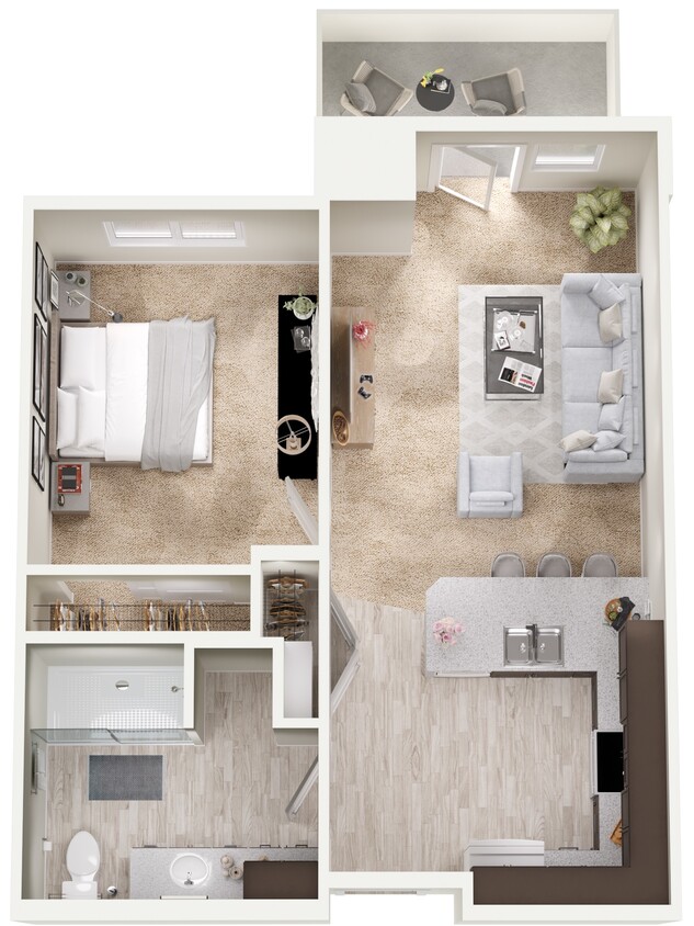 Floor Plan - 1x1 - B5