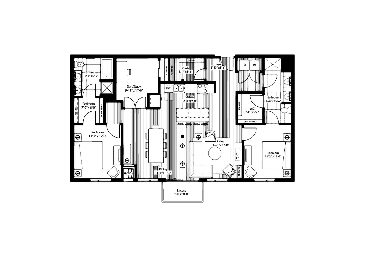 Floor Plan - B11 With Den