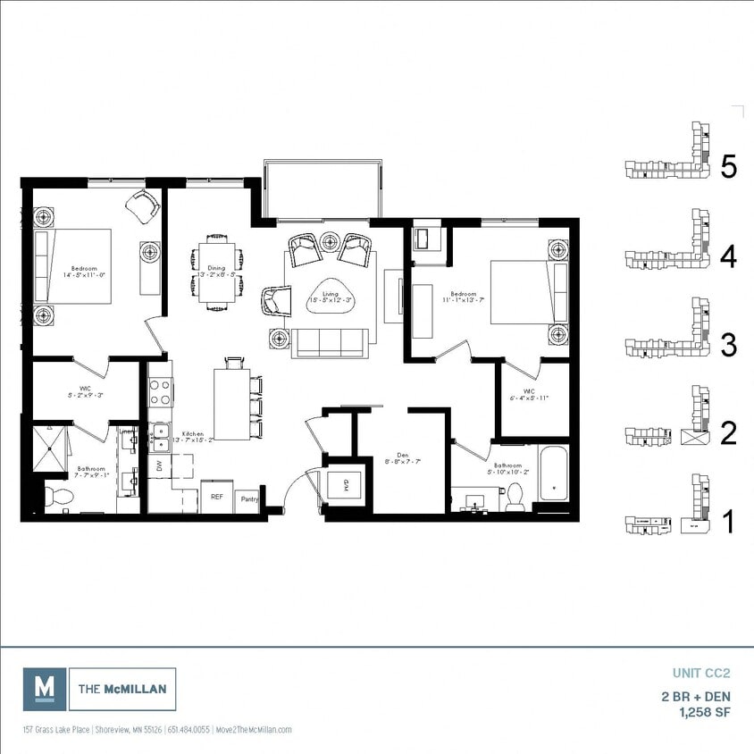Floor Plan - CC2 + Den