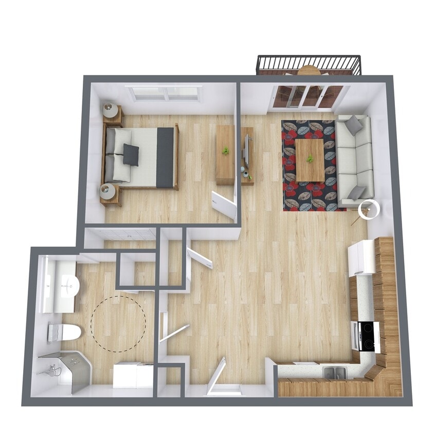Floor Plan - One Bedroom 11C