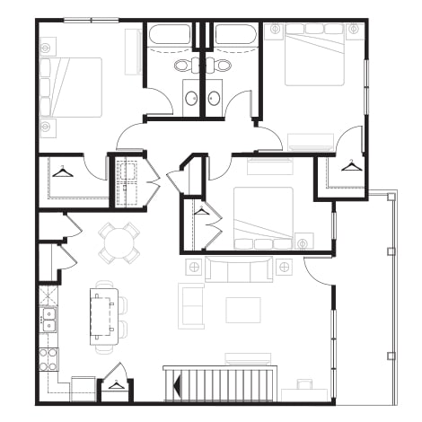 3BR/2BA - C1O - Three Bedroom, Two Bathroom