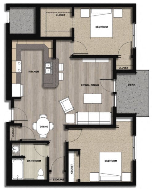 Floor Plan - 2 Bedroom Type B