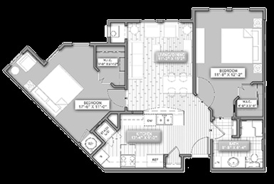 2BR/1BA