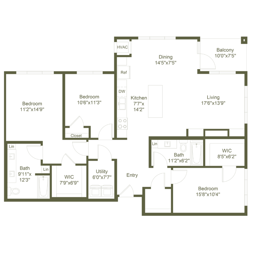 Floor Plan - Harrington - D1-A - 60%