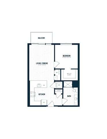 Floor Plan - B1 | 1 Bed | 1 Bath