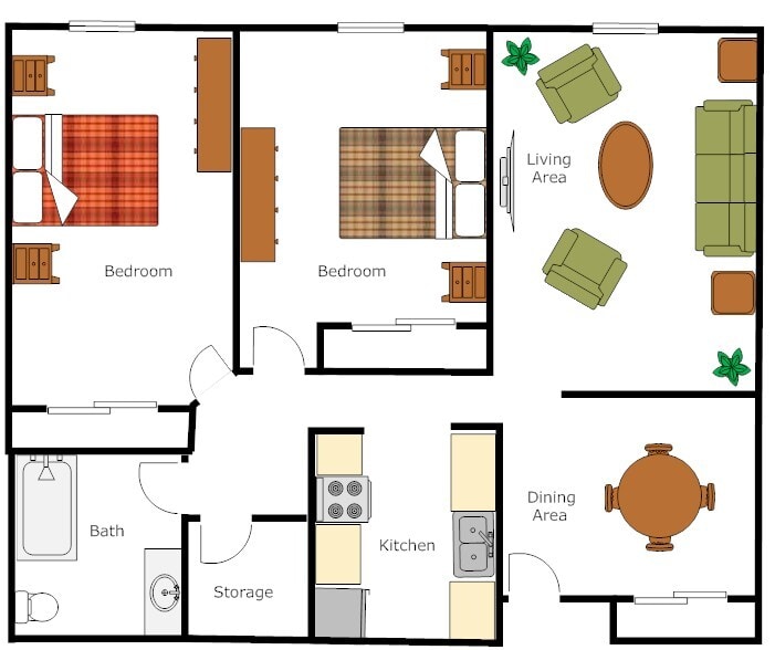 Floor Plan - 2B60