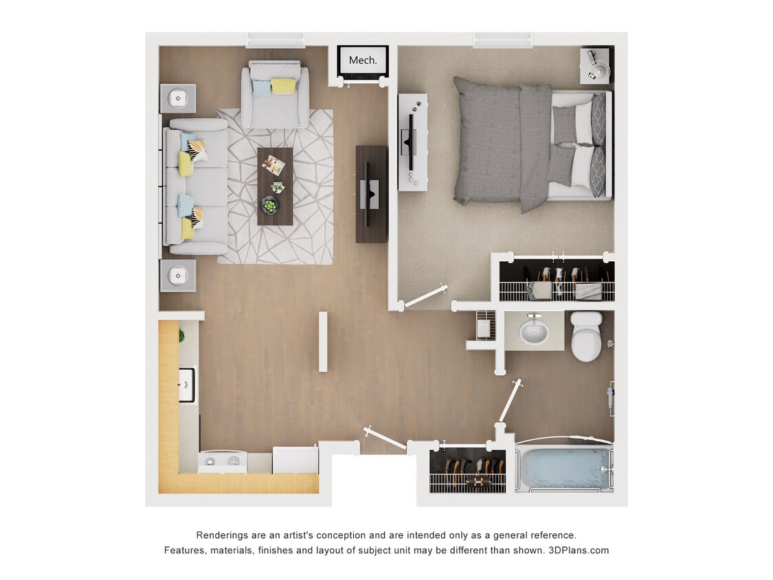 Floor Plan - 1x1-1-60%