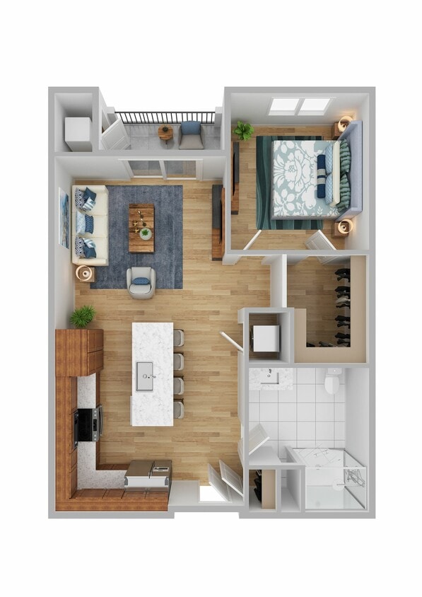 The Amherst - One Bedroom One Bathroom - Amherst